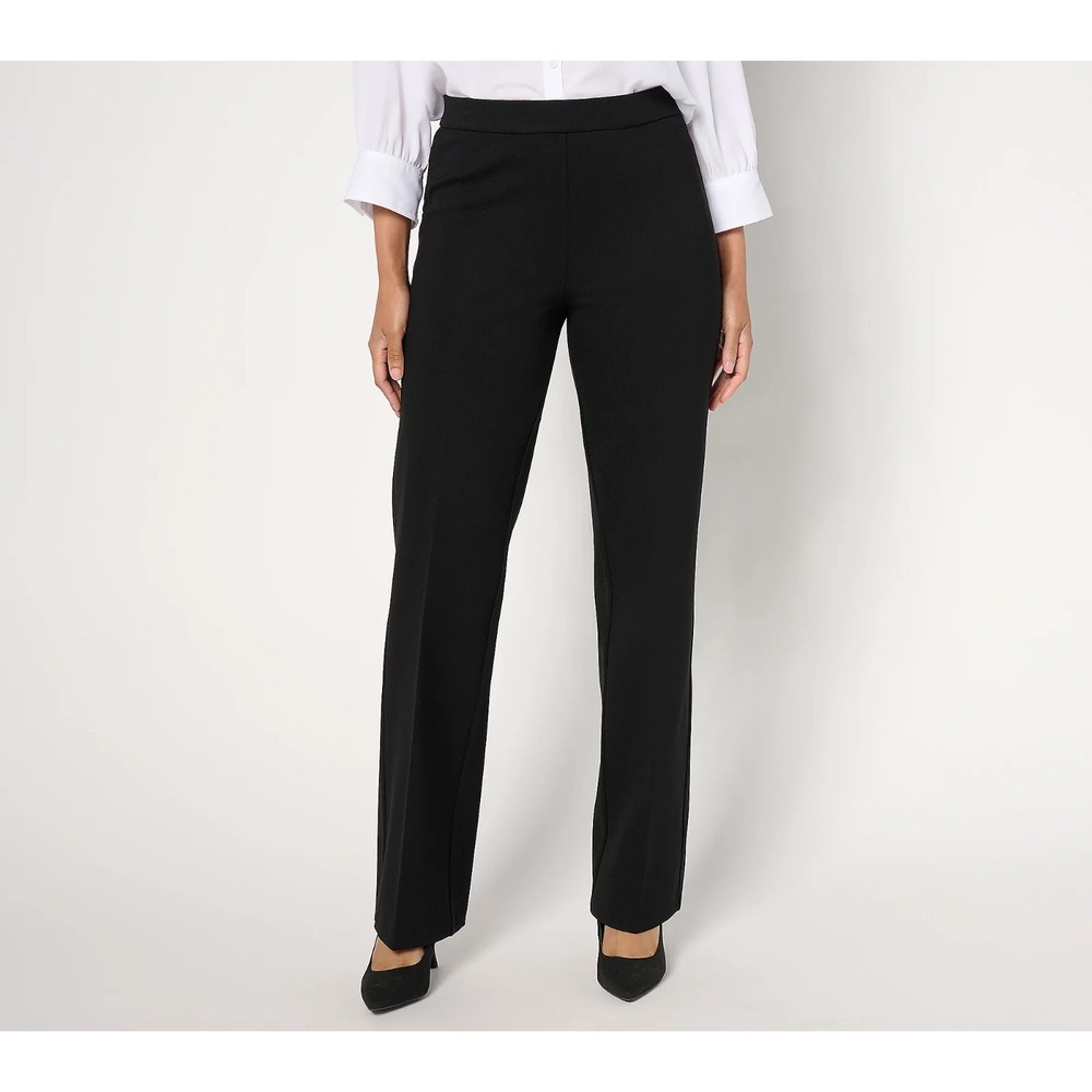 Dennis Basso Regular Ponte Knit Boot Cut Pants Black 2X   #53-